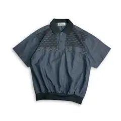 美品 昭和レトロ 3D 立体 切替 ビンテージ ポロシャツ 90s 個性派古着