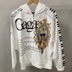 Praying lady gaga 音楽プリント フード付きパーカー Praying lady gaga 音楽プリント フード付きパーカー - メルカリ