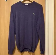 Lacoste ラコステ 紫色 クルーネック セーター