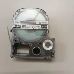 テプラカートリッジ　透明　黒文字　6mm 純正品