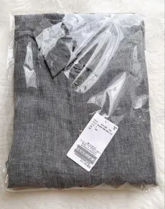 新品　Spick&Span 80リネンカシュクール ビッグシャツ　ブラックベースのサムネイル