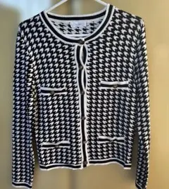 Kait & Mix 千鳥柄カーディガン金ボタン Mサイズ