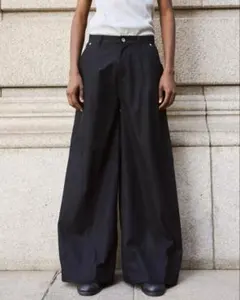 Camphor wood baggy slack L Black