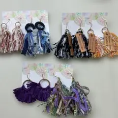 タッセルピアス6つセット