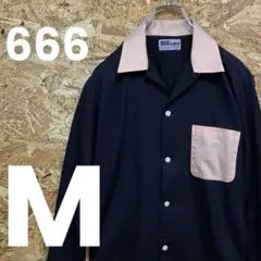 ★666★オープンカラーシャツ★ロカビリー★サイズM★古着★送料無料★のサムネイル