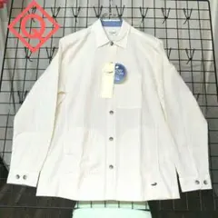 新品 クロコダイル 長袖 ストライプシャツ Mサイズ 接触冷感素材