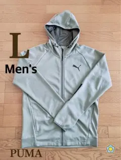 プーマ　メンズ　指穴付きジップパーカー　L グレー