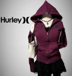 Hurley ハーレー ジップパーカー ワインレッド Y2K 平成ギャル