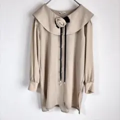 だいちゃん様☆【LEMONA】レディース長袖カットソー ビックカラーシャツ