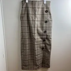 SENSE OF PLACE ボタンディティールスカート ベージュ M