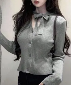 SHEIN グレー カーディガン 長袖