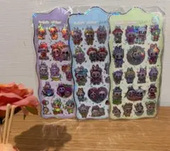 【海外製】ラブブぷくぷくシール 3D立体シール3枚セット
