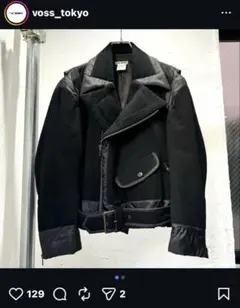 sacai 25awウールメルトンジャケット 2、黒 - メルカリ