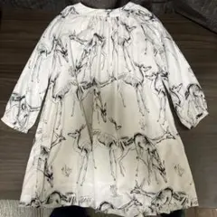 セット　110cm位　H&Mワンピース　フード付カーディガン