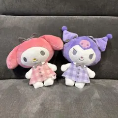 サンリオ　マイメロディ♡クロミ チェックワンピ　がま口ポーチ　2種セット