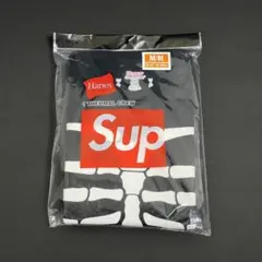 M Supreme Hanes Bones Thermal Crew ボーン 黒