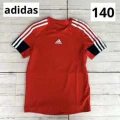 アディダス　140 赤　スポーツ　半袖Tシャツ　AEROREADY 速乾　練習着