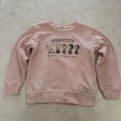 PEANUTS スヌーピー トレーナー ピンク 110cm