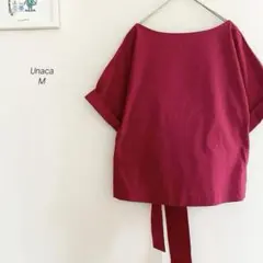 Unaca バックリボンブラウス　レッド0926のサムネイル