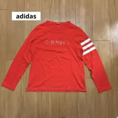 adidas ロンＴ カットソー レッド