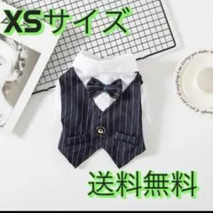 XSサイズ ストライプ タキシード 犬服