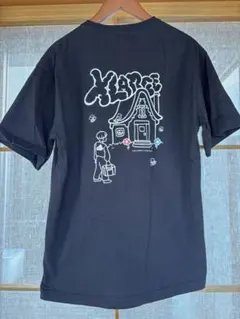 XLARGE ブラック Tシャツ イラスト付き