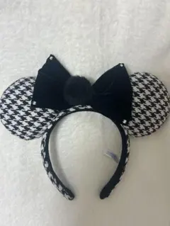 ミニーちゃんカチューシャ 千鳥柄