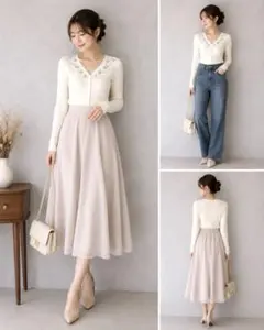 【美品】JILLSTUART ジルスチュアート ビジューカーディガン 白 Fのサムネイル