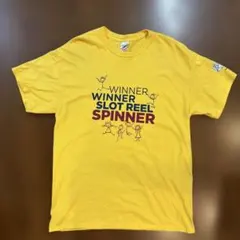 【300円スタート】ギルダン カジノ Tシャツ イエロー L 米国古着