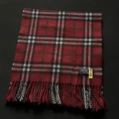 イングランド製 old burberrys カシミヤマフラー 赤タータンチェック