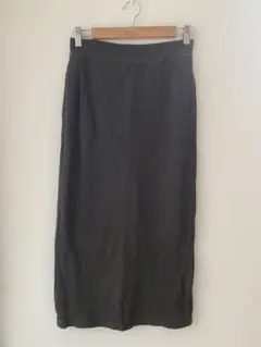 UNIQLO リブタイトスカート　ダークグリーン　カーキ　ポケット有