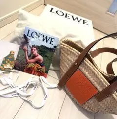 LOEWE ストロー トートバッグ ベージュ - メルカリ