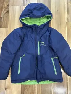 mont-bell キッズ ダウンコート 110 ネイビー/グリーン