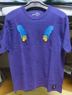 【値下げ】ATMOSLAB Marge Simpson 刺繍 Tシャツ パープルのサムネイル