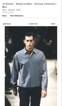 n*e様 本人期 JIL SANDER ニットポロ グレー 90s JIL SANDER（ジルサンダー） 超美品 90年代ヴィンテージ 初期タグ本人