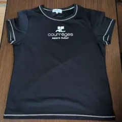 courrèges スポーツTシャツ 半袖 ブラックのサムネイル