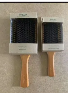 AVEDA レギュラー、ミニパドルブラシ 2点セット