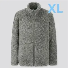 ユニクロ　UNIQLOファーリーフリースフルジップジャケット　XL GRAY
