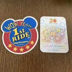 ディズニー　非売品　シール　ステッカー　ダッフィー20周年