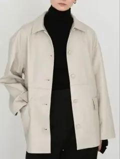 LAPEAUDEGEM エコレザージャケット 2025年最新】la peau de gem. レザージャケット・ライダースの