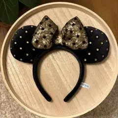 ディズニー カチューシャ ミニー　ゴールド・ドット