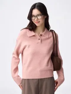 GU パフニットポロシャツ