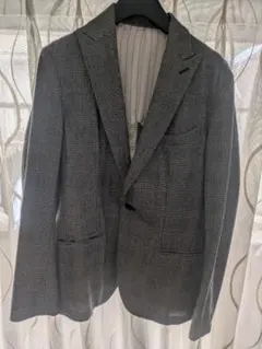 グロスター　グレー系 チェック柄 テーラードジャケット