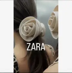 ZARA ダブルフラワーシュシュ　シュシュ