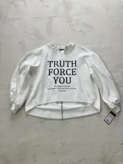 ayaneダンボール鹿の子キーネックプルオーバー　白　38