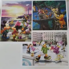 Disney　ディズニー　ポスター　3枚セット②　ミッキーミニーマウス　プーさん