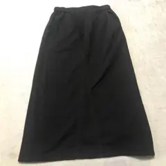 スタディオクリップ　スカート　台形　デニム　ブラック　M ロング