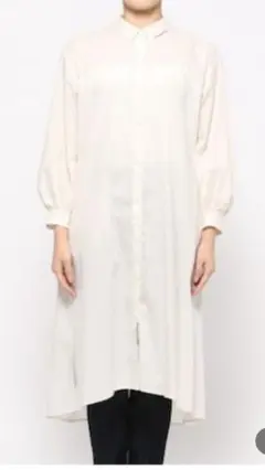 グローバルワーク　シャツワンピース　ブラウス　スリット　レイヤード