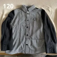 120 ベベ　ブラック長袖シャツ