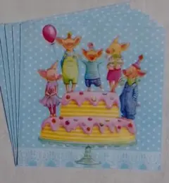 No.412ペーパーナプキン５枚★デコパージュ